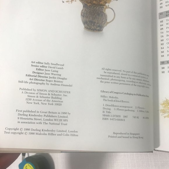 Vintage Other The Book Of Dried Flowers The Complete Guide To